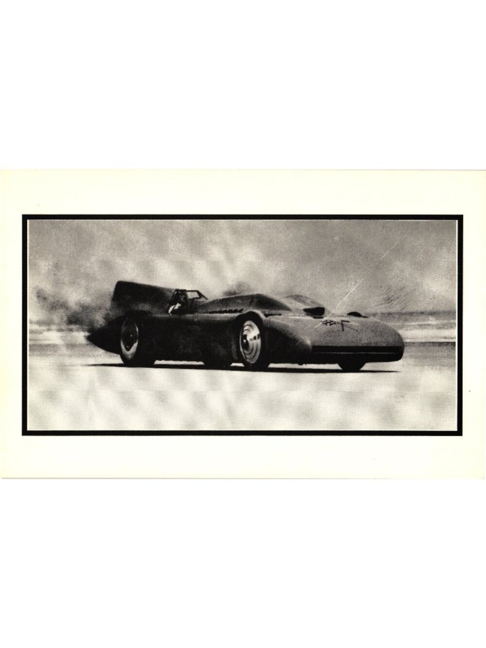 1935 Bluebird Record-Setting Run Black & White Postcard Published by Birthplace